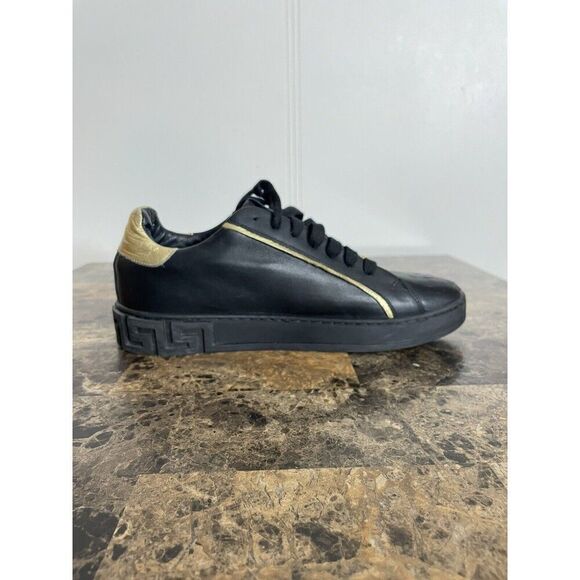 VERSACE Leather Studded Accents Sneakers - Picture 3 of 13
